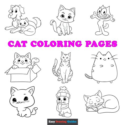 anime cat people coloring pages