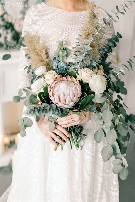 boho rustic wedding bouquets   inspire