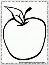 Apple Coloring Pages Printable Fruit Kids Red Clip Print Library Clipart Popular sketch template