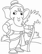 Drawing Ganesha Ganpati Kids Easy Simple Sketch Getdrawings sketch template