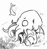 Cthulhu Chibi Lovecraftian Micer Kraken Lovecraft Designlooter sketch template