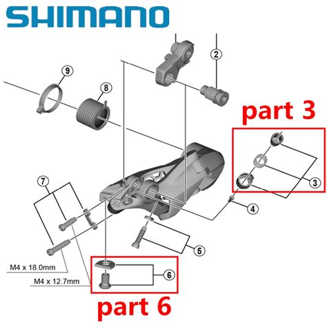shimano road bikes ultegra  rear derailleur parts cable adjusting bolt unit   rx