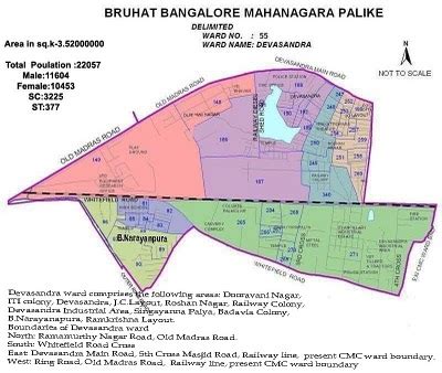 ward boundry map  devasandra ward    civic bangalore