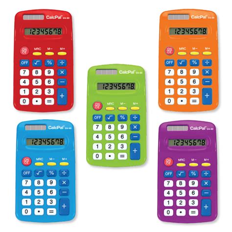 calcpal eai  basic calculator assorted colors  pack calculators eai education