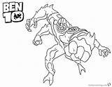 Ben Pages Coloring Alien Four Arm Force Character Printable Ditto Adults Kids Template Bettercoloring sketch template