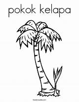 Coloring Kelapa Pokok Tree Palm Built California Usa sketch template