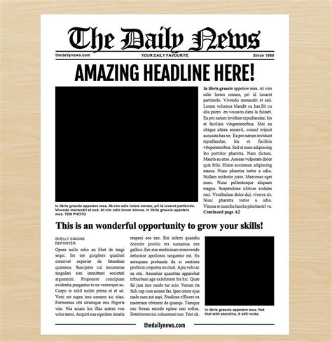 editable newspaper ad template