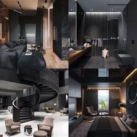 black modern house interior pimphomee