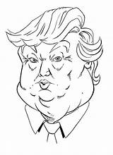 Trump Donald Coloring Face Pages Funny Fat Book Printable Kids Tree President Coloringonly Categories sketch template