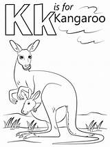 Kangaroo Worksheets Supercoloring Uppercase sketch template