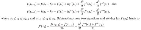 calculus understanding central difference formula  computing numerical gradient