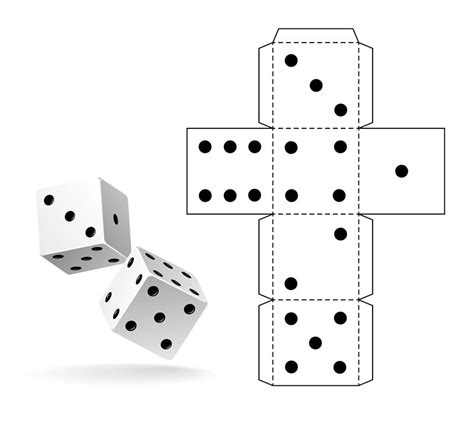 casino dice paper cut  cube geometry layout white dice model