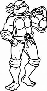 Coloring Turtle Ninja Pages Cartoon Pizza Wecoloringpage Mutant Teenage sketch template