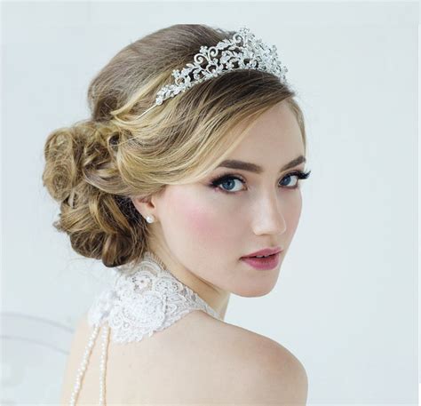 tiara hairstyles ideas  pinterest wedding tiara hairstyles