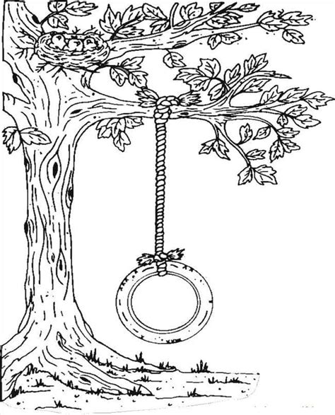 printable swing coloring page  printable coloring pages  kids
