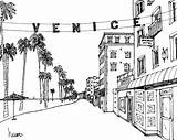 California Venice sketch template