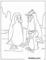 Penguins Printable Verbnow sketch template