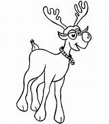 Rudolph Reindeer Coloring Red Nosed Color Kids Pages Face Drawing Antlers Getdrawings sketch template