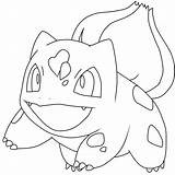Bulbasaur Pokemon Coloring Pages Line Drawing Color Getcolorings Deviantart Template Getdrawings Printable sketch template