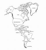 Politico Paises Continente Americano Capitales Mapas Mundi Países América Dibujar Suramerica Latinoamericana Continentes Mapamundi Colorea Arana sketch template