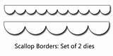 Scalloped Border Edge Clipart Scallop Printable Template Borders Templates Board Dies Scallops Frame Card Circle Clip Bulletin Patterns Square Sassy sketch template