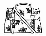 Coloring Handbag Pages Flowered Aesthetic Tumblr Colorare Borsa Disegni Colorear Template Coloringcrew sketch template