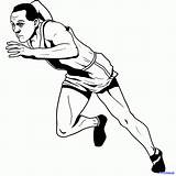 Owens Jesse Clipart Draw Drawing Step Cartoon Clipground Dragoart Sports Runners sketch template