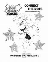 Connect Dots Minnie Mouse Disney Dot Coloring Puzzles Maze Printable Pages Point Activity Clock Craft Choose Board Crafts sketch template