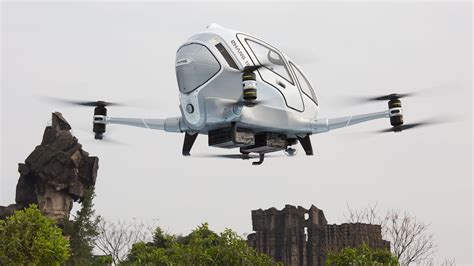 ehang  passenger drone successful taxi