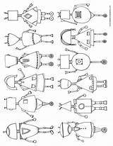 Coloring Robot Printable Pages Kids Robots Colouring Sheets Books Crafts Worksheets Adult Adults Color Printables Drawing Visit Explore Minifigures Dutch sketch template