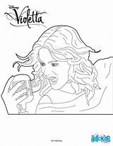 Violetta Coloring Singing Print Pages Hellokids Disney Color sketch template