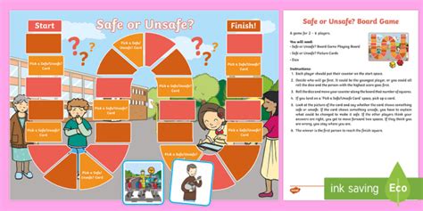 safe  unsafe board game home safety interactive games