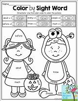 Coloring Sight Word Pages Grade 1st Words Color Second Halloween Worksheet Kids Activity Fun Children Learning Activities Printables Choose Board sketch template