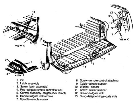 chevy tailgate parts diagram diagram resource
