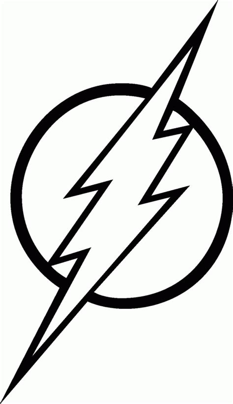 flash symbol coloring page coloring home
