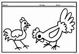 Hen Coloring Pages Cock French Drawing 2653 Views Clipartmag Fat sketch template