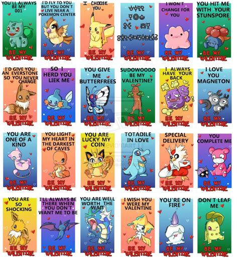 printable pokemon valentine cards