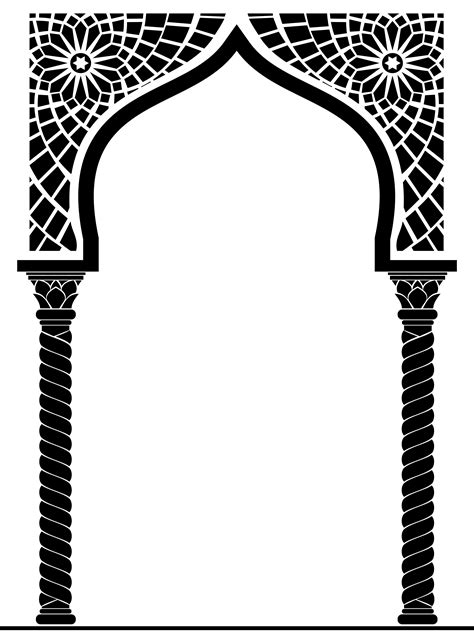 arabic  eastern style architectural arch  vector art  vecteezy