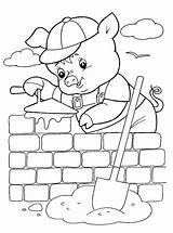 Pigs Little Three Coloring Pages Color Print Printable Getdrawings Getcolorings sketch template