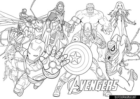 avengers coloring pages bestcoloringpagesnet