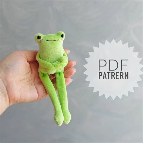 plush frog sewing pattern  product   pattern