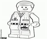 Lego Emmet Brickowski Coloring Printable Workman sketch template
