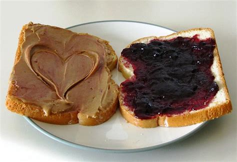 peanut butter and jelly sandwich cooking with curls