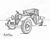 Truck Pickup Instant Vintage Printable Coloring Ford 1940 sketch template