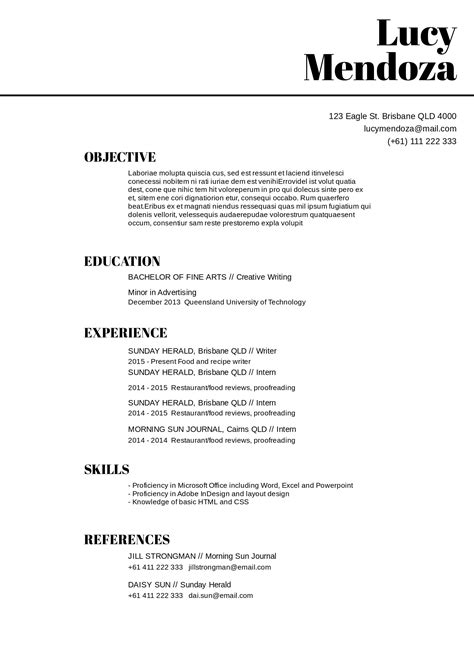 absolutely  printable resume templates