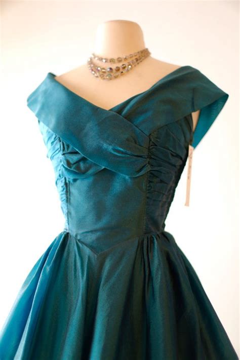a holiday dream come true stunning 1950s shimmering silk organza teal
