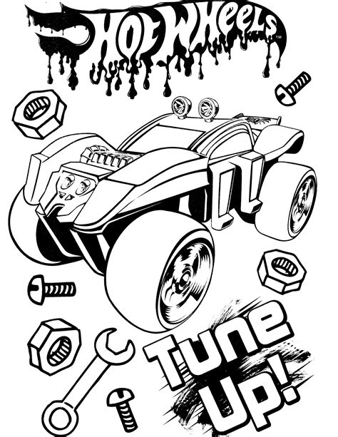 printable hot wheels coloring pages  kids