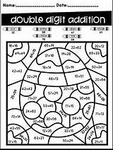 Addition Digit Color Subtraction Regrouping Code Two Double Easter Coloring Worksheets Math Spring Worksheet Number Kindergarten Grade Teacherspayteachers Colouring Pages sketch template