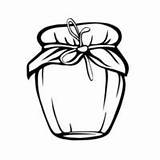 Jar Honey sketch template