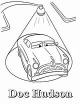 Doc Hudson Coloring Pages Cars Disney Print Adult Cartoons Pixar Color Kids Sheets Craft sketch template